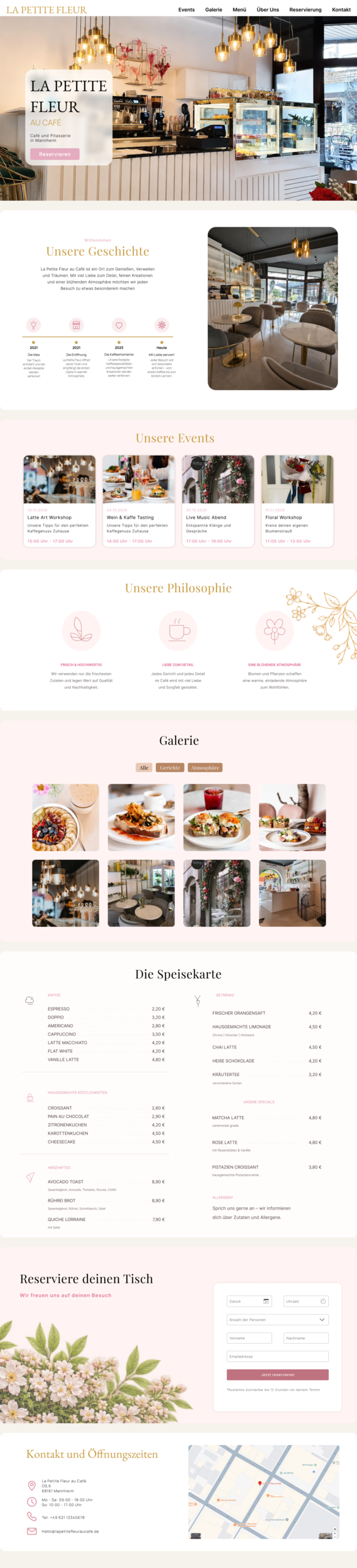Website-Vorschau Elegantes Café