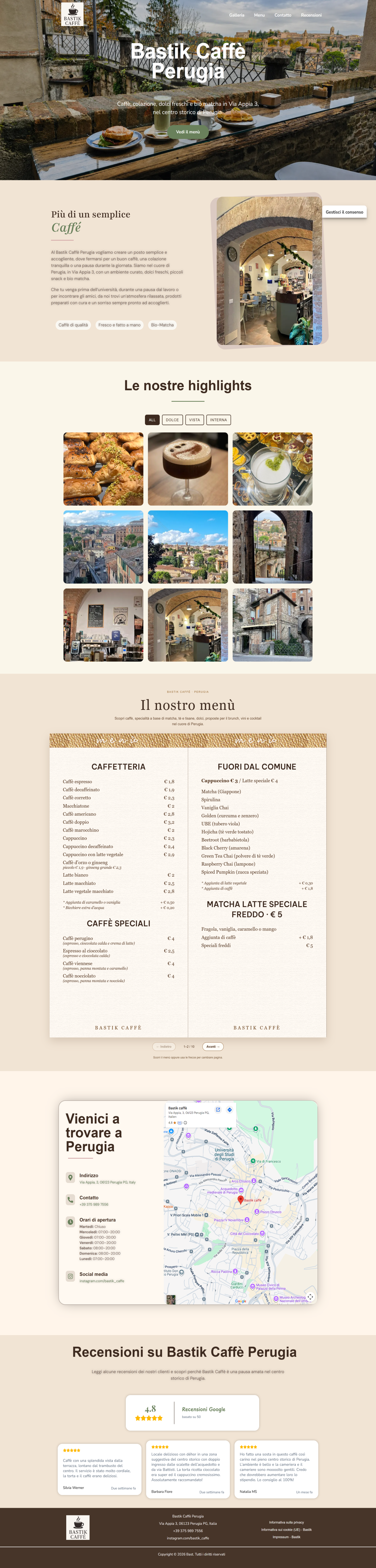 Große Website-Vorschau Modern Café
